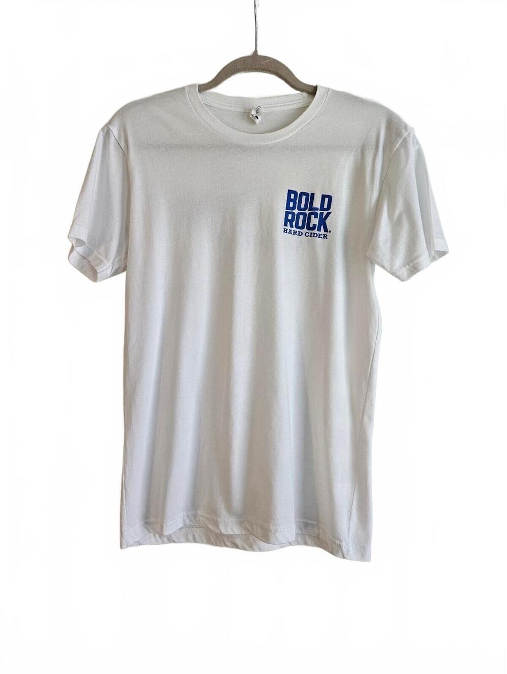 Next Level Apparel White Bold Rock Hard Cider Graphic T-Shirt Size Small-Unisex